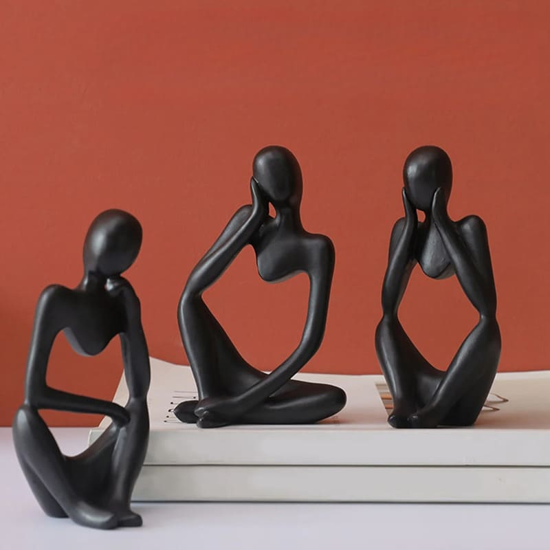 Decoração de Mesa em Resina - Escultura Estátua do Pensador