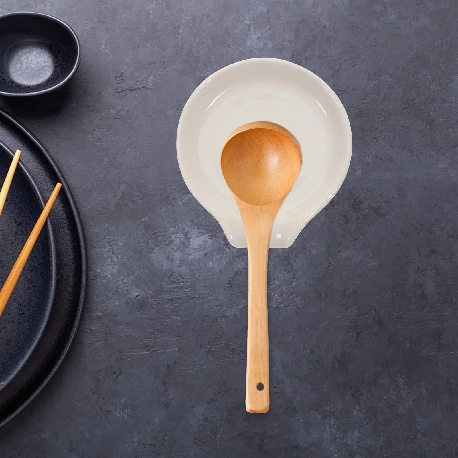 Descanso de Colher de Cerâmica para Cozinha - Suporte para Utensílios de Cozinha