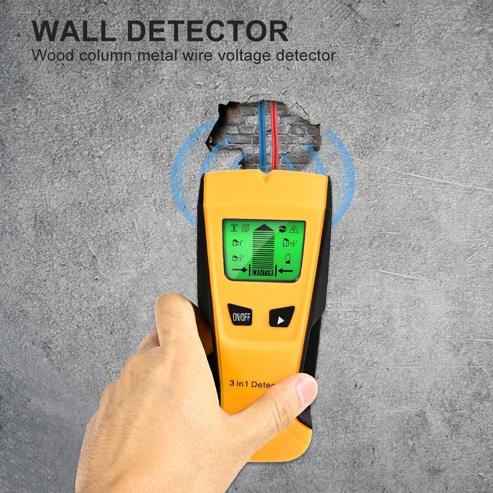 Detector de Barreiras 3 em 1 - Scanner de Parede para Localizar Fios e Estruturas