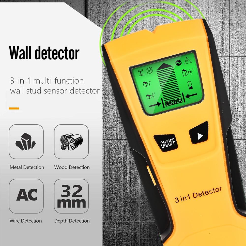 Detector de Barreiras 3 em 1 - Scanner de Parede para Localizar Fios e Estruturas
