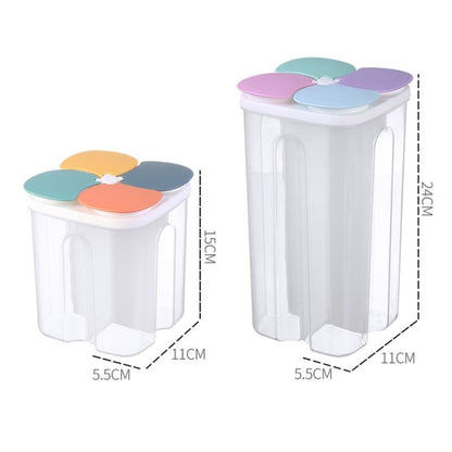Dispensador de Alimentos e Cereais com Divisórias - Organizador Prático para Cozinha