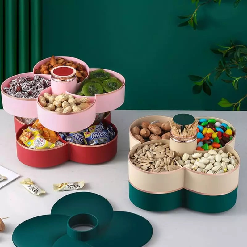 Dispenser Organizador Giratório para Alimentos, Doces e Frutas