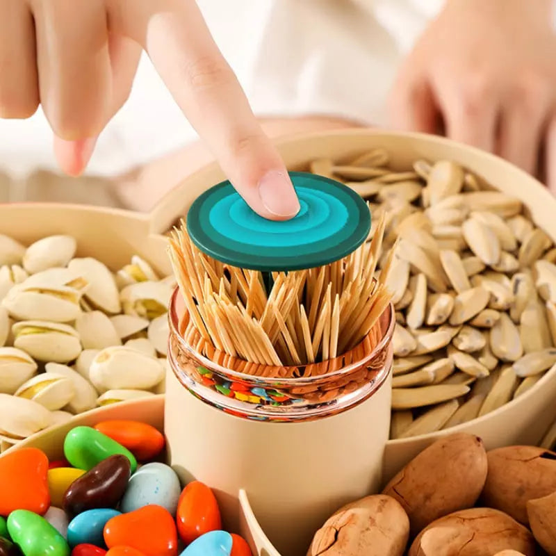 Dispenser Organizador Giratório para Alimentos, Doces e Frutas