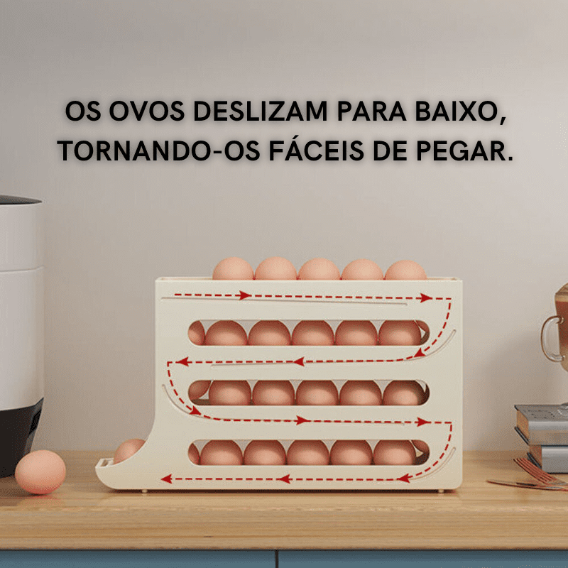 Dispenser Organizador de Geladeira para Ovos - Prático e Funcional