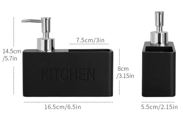 Dispenser de Detergente com Suporte para Esponja de Cozinha