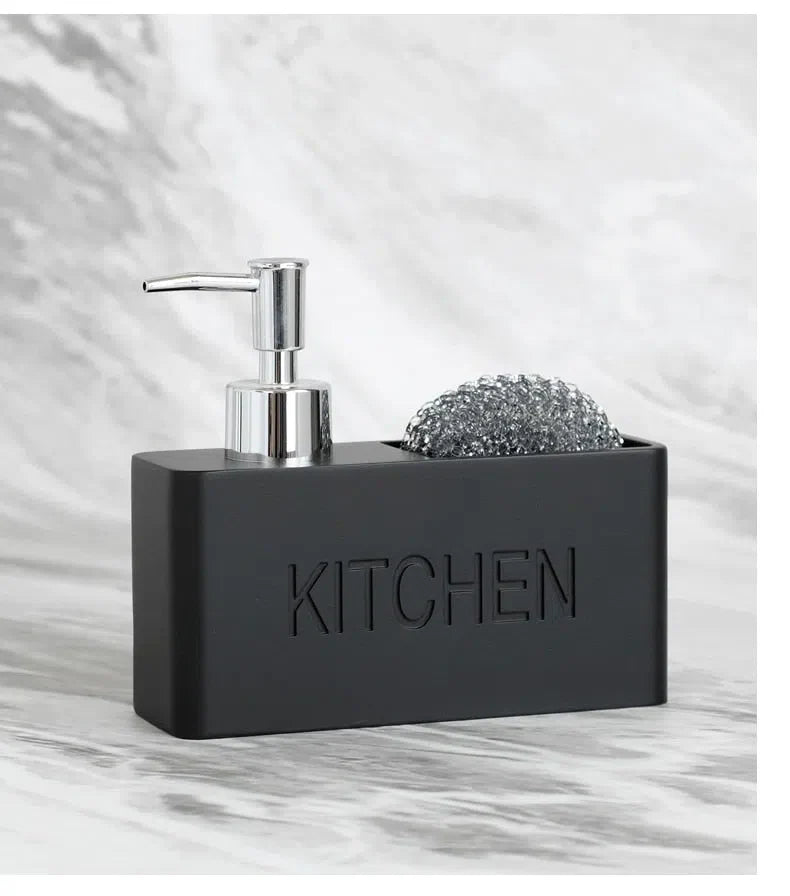 Dispenser de Detergente com Suporte para Esponja de Cozinha