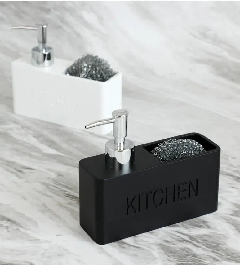 Dispenser de Detergente com Suporte para Esponja de Cozinha