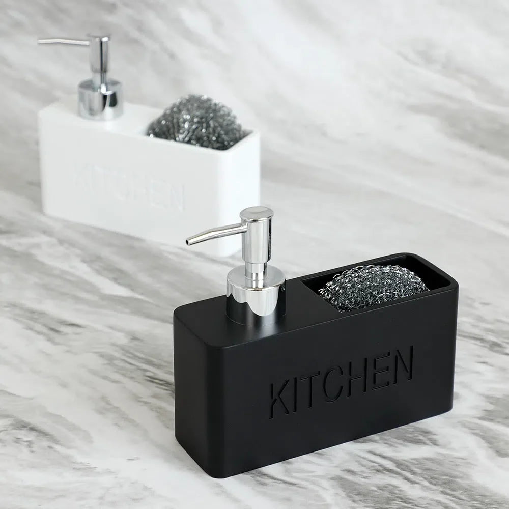 Dispenser de Detergente com Suporte para Esponja de Cozinha