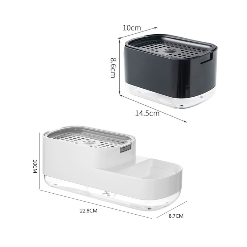 Dispenser de Detergente e Suporte para Esponja de Pia