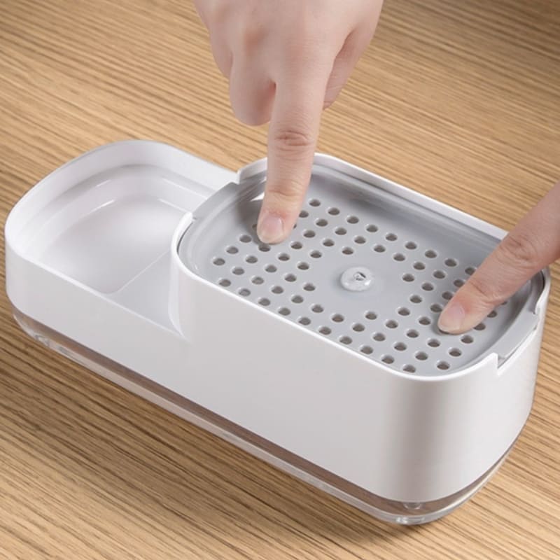 Dispenser de Detergente e Suporte para Esponja de Pia