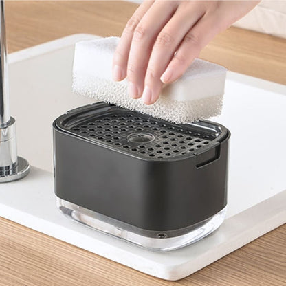 Dispenser de Detergente e Suporte para Esponja de Pia