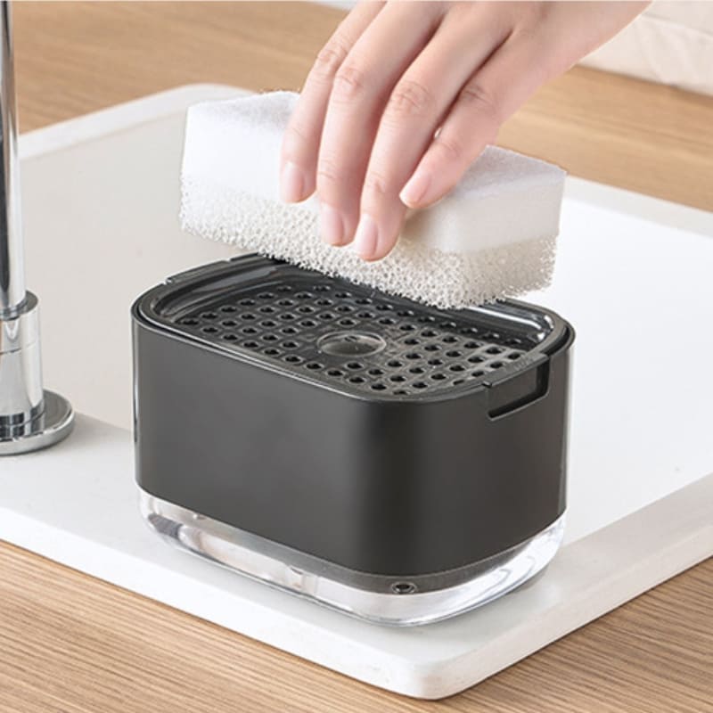 Dispenser de Detergente e Suporte para Esponja de Pia