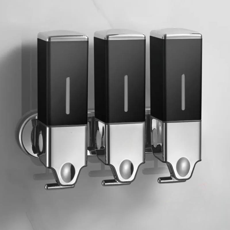 Dispenser de Sabonete Líquido para Parede - Shampoo e Condicionador Quadrado
