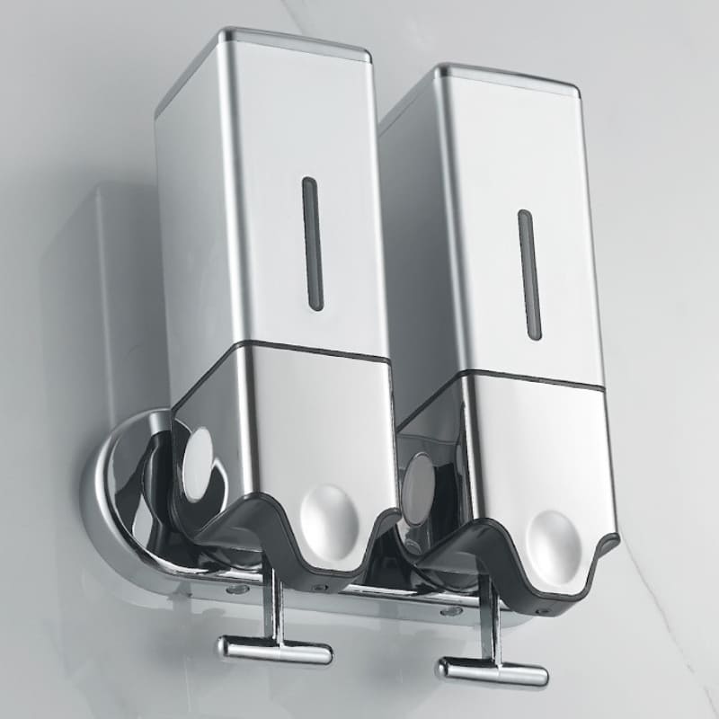 Dispenser de Sabonete Líquido para Parede - Shampoo e Condicionador Quadrado