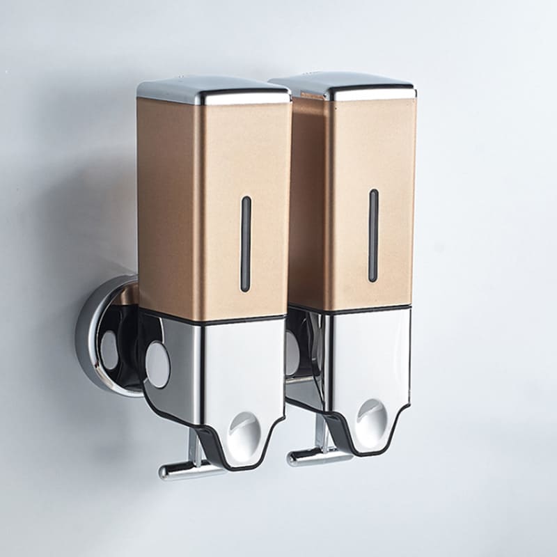 Dispenser de Sabonete Líquido para Parede - Shampoo e Condicionador Quadrado