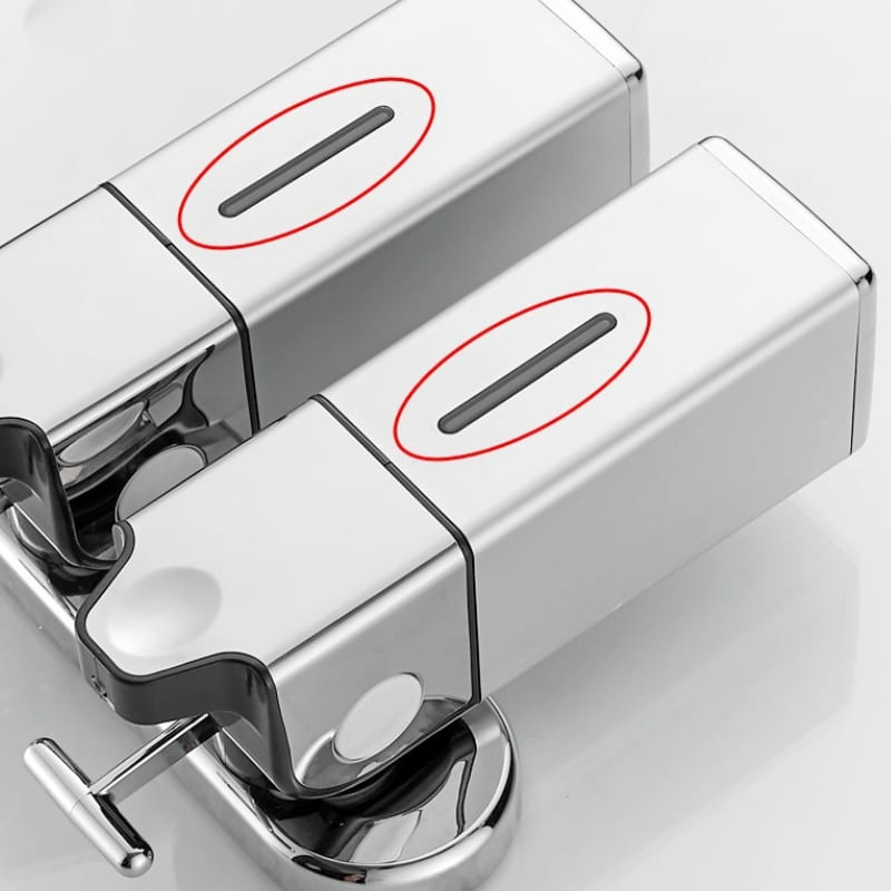 Dispenser de Sabonete Líquido para Parede - Shampoo e Condicionador Quadrado