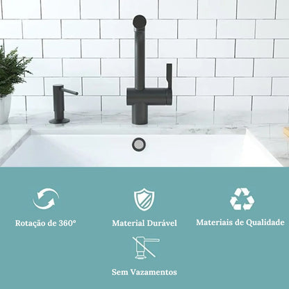Dosador de Pia em Aço Escovado - Praticidade e Estilo para sua Cozinha