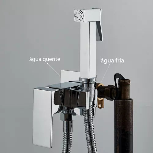 Ducha Higiênica com Água Quente e Fria para Banheiro Moderno - Equipamento de Banho Prático