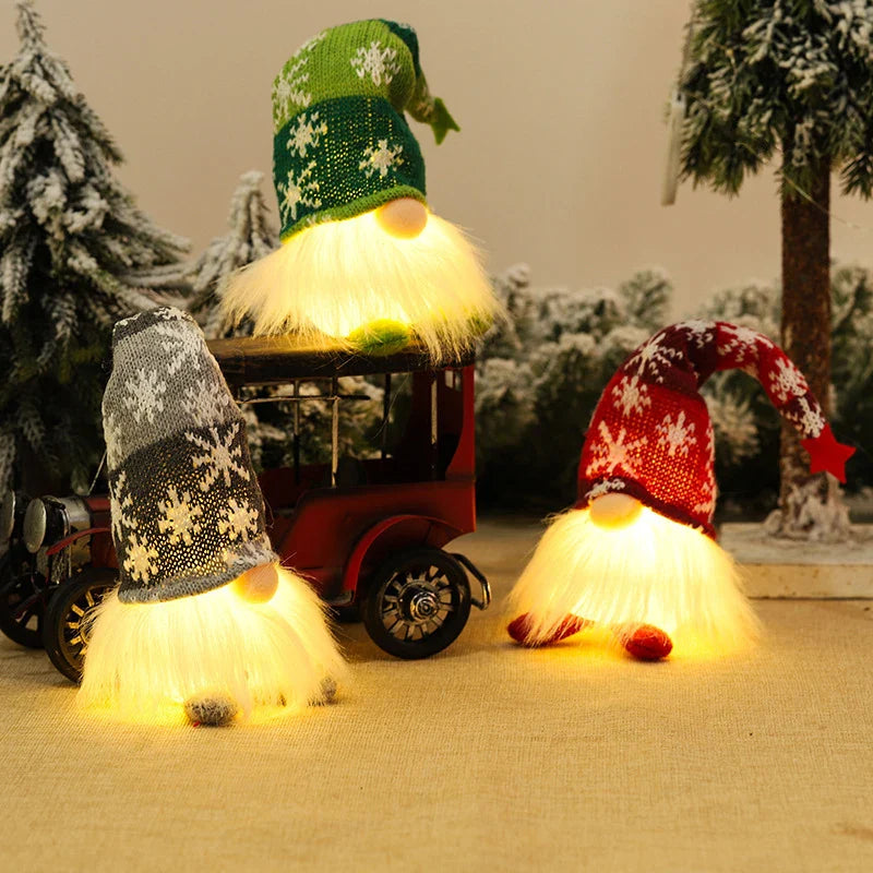 Enfeites Natalinos Gnomos com Pernas Longas para Decoração de Natal