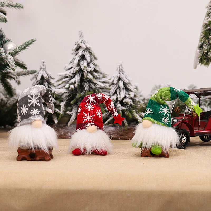 Enfeites Natalinos Gnomos com Pernas Longas para Decoração de Natal