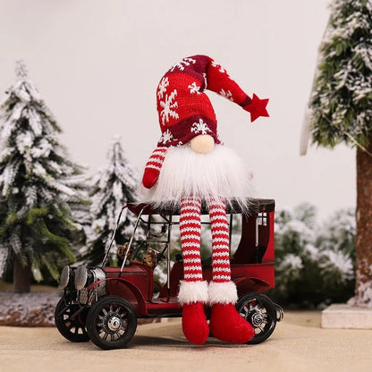 Enfeites Natalinos Gnomos com Pernas Longas para Decoração de Natal