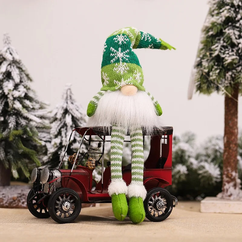 Enfeites Natalinos Gnomos com Pernas Longas para Decoração de Natal