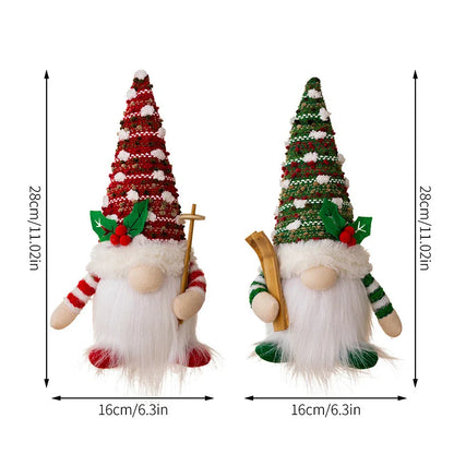 Enfeites Natalinos Luminosos com Elfos - Decoração de Natal
