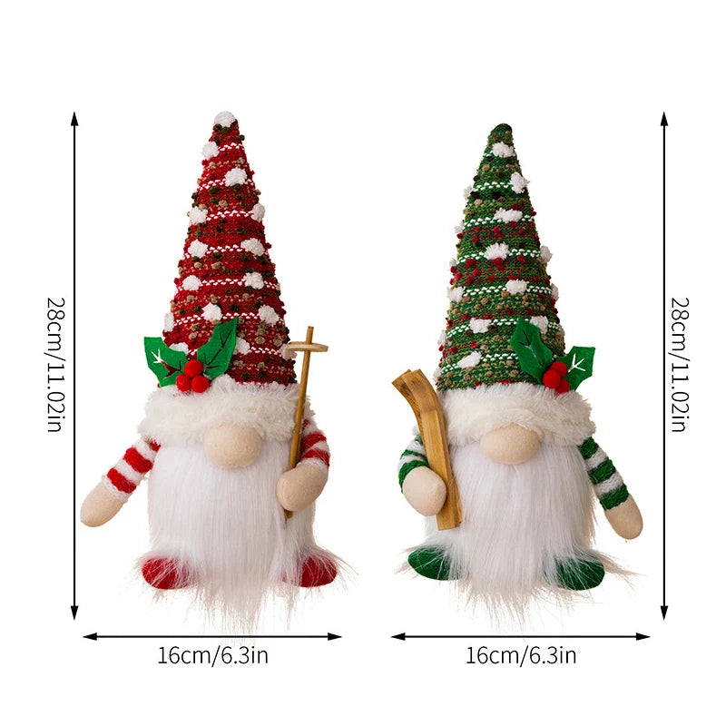 Enfeites Natalinos Luminosos com Elfos - Decoração de Natal