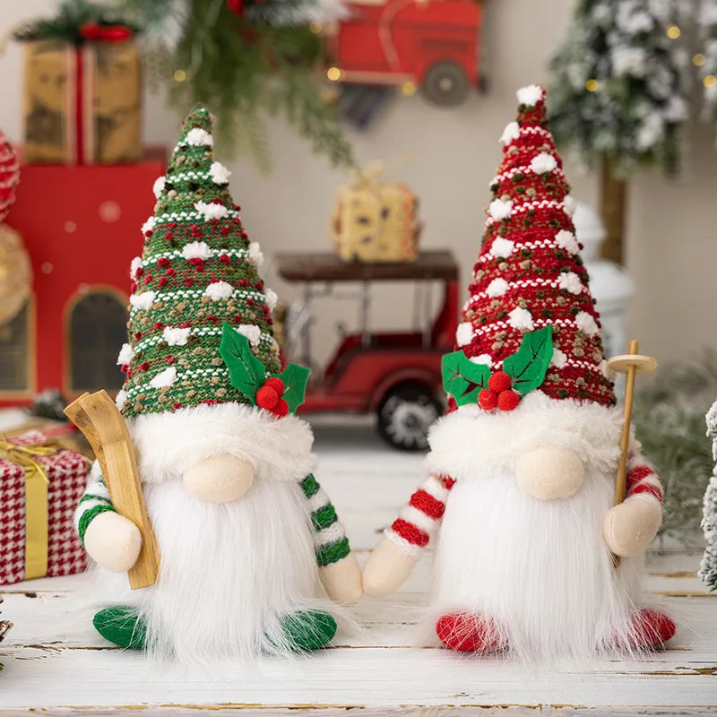 Enfeites Natalinos Luminosos com Elfos - Decoração de Natal