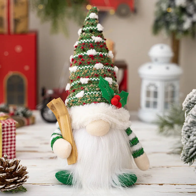 Enfeites Natalinos Luminosos com Elfos - Decoração de Natal