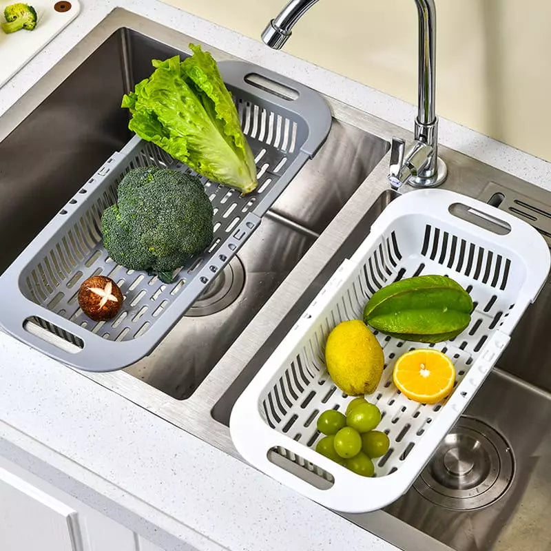 Escorredor de Alimentos Cesto de Drenagem Expandível para Cozinha