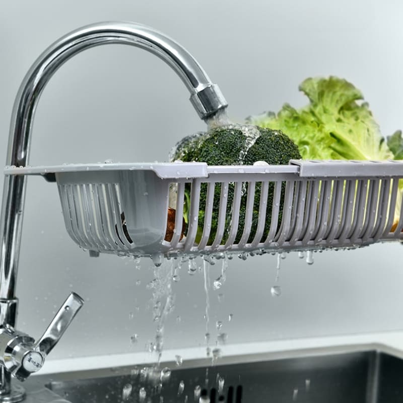 Escorredor de Alimentos Cesto de Drenagem Expandível para Cozinha