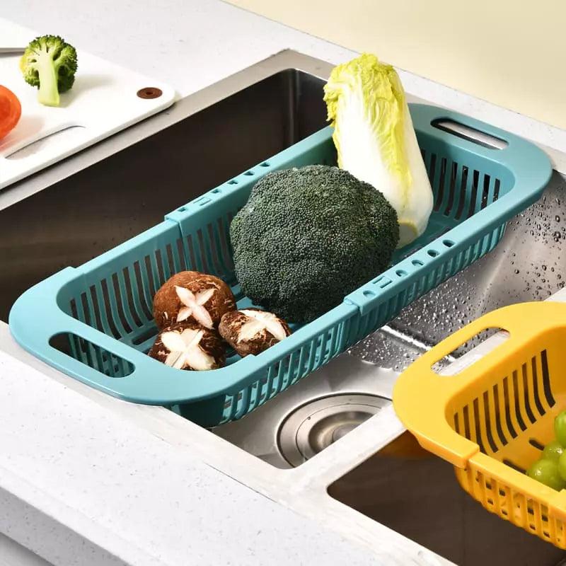 Escorredor de Alimentos Cesto de Drenagem Expandível para Cozinha