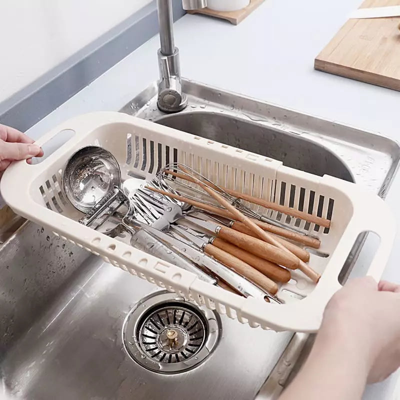 Escorredor de Alimentos Cesto de Drenagem Expandível para Cozinha