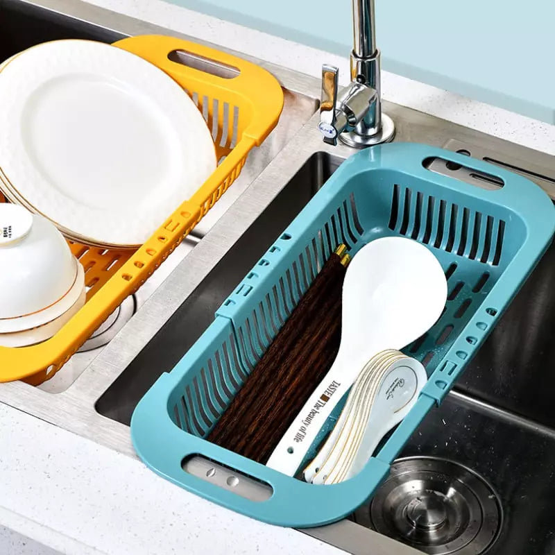Escorredor de Alimentos Cesto de Drenagem Expandível para Cozinha