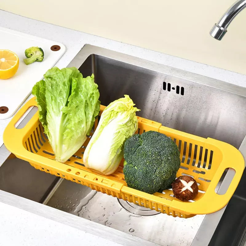 Escorredor de Alimentos Cesto de Drenagem Expandível para Cozinha