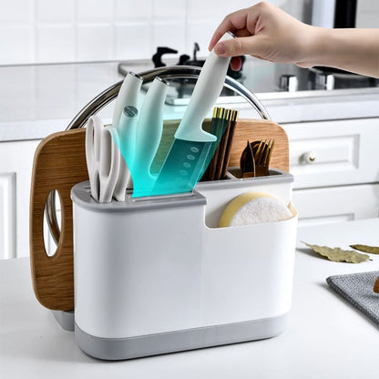 Escorredor de Louça com Porta Talheres e Facas - Ideal para Cozinha
