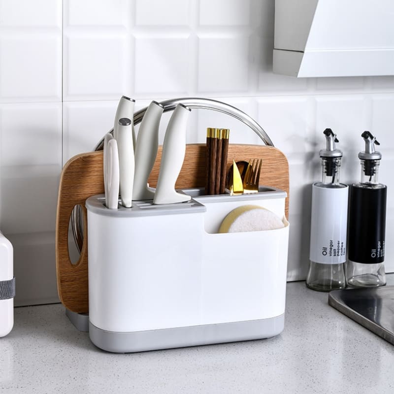 Escorredor de Louça com Porta Talheres e Facas - Ideal para Cozinha