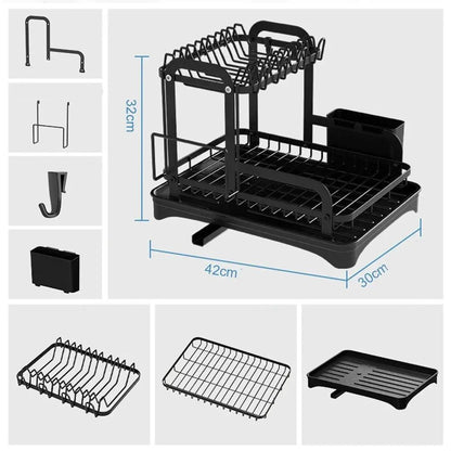 Escorredor de Louça de Metal Premium para Cozinha - Alta Durabilidade e Design Elegante