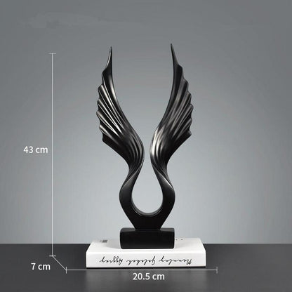 Escultura Asa da Imaginação - Arte Decorativa em Resina para Casa