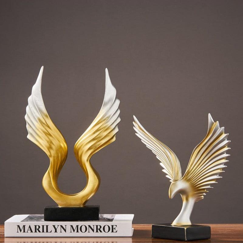 Escultura Asa da Imaginação - Arte Decorativa em Resina para Casa