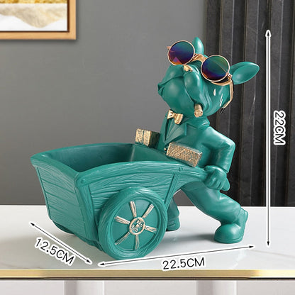 Escultura Decorativa de Bulldog Francês para Decoração de Ambientes