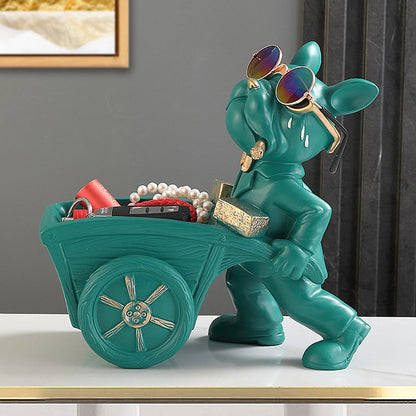 Escultura Decorativa de Bulldog Francês para Decoração de Ambientes