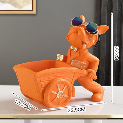 Escultura Decorativa de Bulldog Francês para Decoração de Ambientes