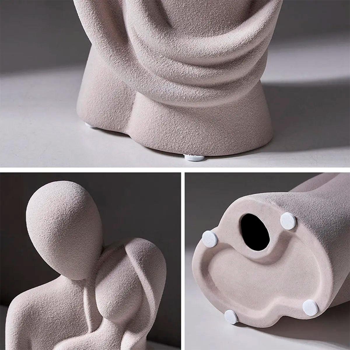 Escultura Decorativa em Resina - Amor Entrelaçado para Decoração de Ambiente