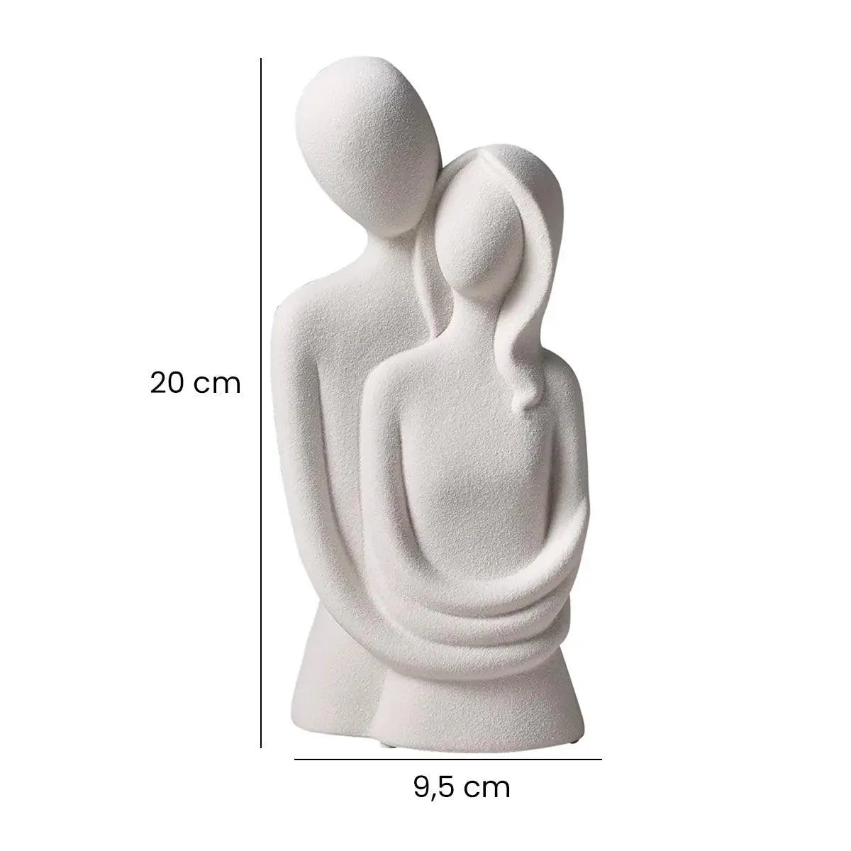 Escultura Decorativa em Resina - Amor Entrelaçado para Decoração de Ambiente