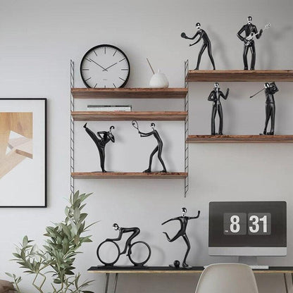 Escultura de Atletas en Resina - Decoración Deportiva para Hogar