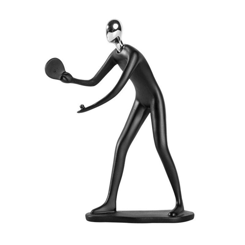 Escultura de Atletas en Resina - Decoración Deportiva para Hogar
