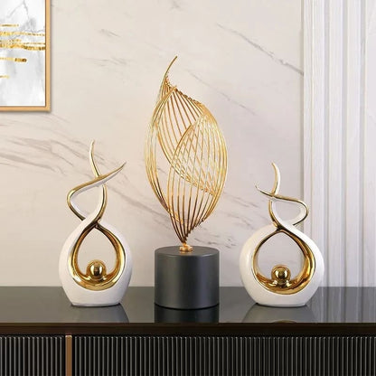 Escultura de Cerâmica Moderna para Decoração de Sala - Arte Contemporânea