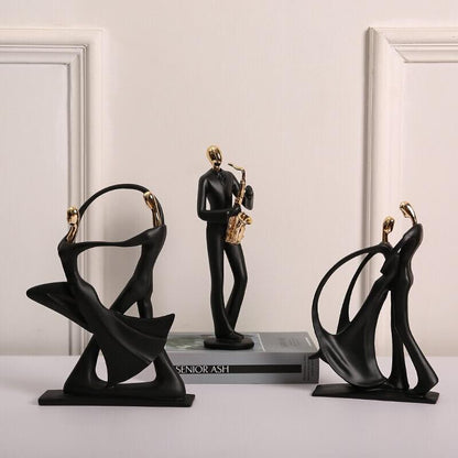 Escultura de Dançarinos em Resina - Arte Decorativa para Casa